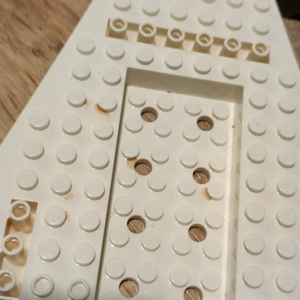 LEGO Vehicle Base Cockpit 12x12x1 ⅓ Light Bluish Gray & White (76158) Part 43979